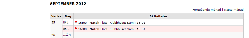 Länka en aktivitet till en webbsida Markera kalendern i strukturen, Redigera, klicka på rätt aktivitet. Längst ner på sidan under Övrig information om aktiviteten kan du skriva in en aktuell webbsida.