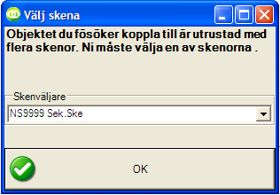 Bild 32 16. Välj NS9999 Sek.Ske 17. Trycker på knappen OK när det blir grönt.