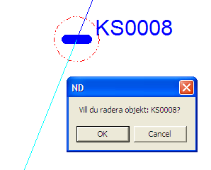 19. Kabelskåpet KS0007 med servisledningen och mätare 99991111 kommer fram som på bild 75 när du nästa gång söker på kabelskåpet KS0007 hjälp av verktyg som visas på bild 7.