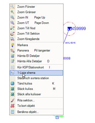 Bild 79 8. Timglas visas och systemet jobbar med generering av 1-linje schema. 9.