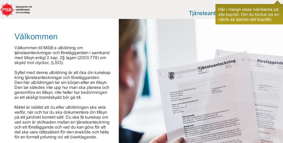 Tjänsteanteckningar och föreläggande.