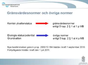 Efter lagändringar i miljöbalken år 2010 har dock gränsvärdesnormer (punkt 1 i paragrafen ovan) en starkare rättskraft jämfört med andra typer av normer.