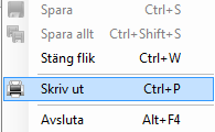 22 Rapporter När du har öppnat ett formulär kan du välja Arkiv Skriv ut: Välj i dialogrutan den utskriftsmallsmall du vill använda: Observera att antalet och vilka utskriftsmallar som finns