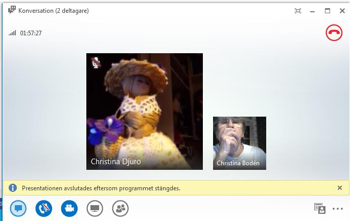 Avsluta en konversation Lämna