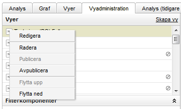 Det går att exportera rapporten till en bild med ikonen. Sifferrapporter kan exporteras till Excel genom att trycka på Excelikonen.