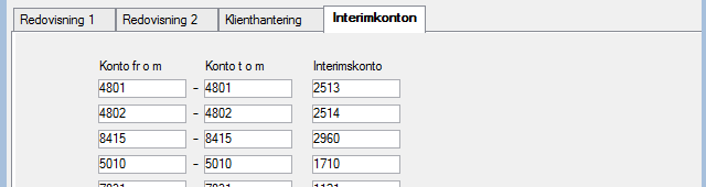 Interimskonton, och om transaktionskontot saknas där sker