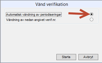 blir den förste i nästkommande period Vändning över bokföringsårsskifte Detta fungerar även att periodisera över årsskifte.