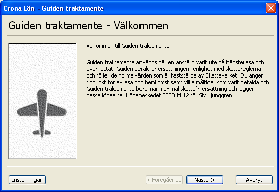 Förenklad löneregistrering Çrona Lön Handbok II Dessa kan du manuellt justera i guiden. Du kan också välja att få samma antal nätter, som guiden har räknat fram, som förslag på nattraktamente 50 %.