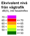 km/h för Sandviksgatan samt 1876 ÅDT, 4 % tung trafik och 35 km/h för Västra Varvsgatan. Resultaten redovisas i avsnitt 4.2.