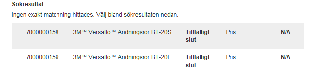 2. SNABBORDER Välj sökkriterie här 7000000226 160 Välj sökkriterie och skriv in det produktnummer och antal du vill beställa (se ovan).