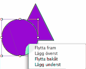 Så här öppnar du en kontextmeny: mm Tryck ner kontrolltangenten samtidigt som du klickar på text eller ett objekt.