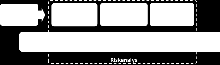 Figur 1. Processen för riskanalys hämtad ur Folkhälsomyndighetens metodguide 4.