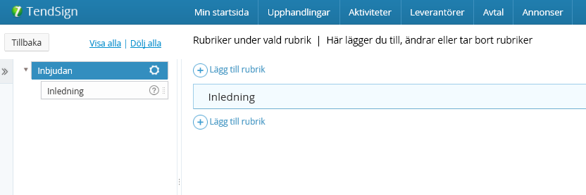 Klicka på namnet som du gett dokumentet för att öppna det och börja arbeta med det. Detta dokument har ännu inte några rubriker. För att lägga till rubriker klickar du på dokumentets namn ovan.