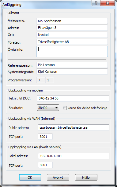 Konfigureringsmanual BAS2 styr Sidan 3 Anläggning Skapa Detta avsnitt beskriver hur du skapar en helt ny BAS2-anläggning. Starta BAS2-programmet genom att dubbelklicka på BAS2-ikonen.