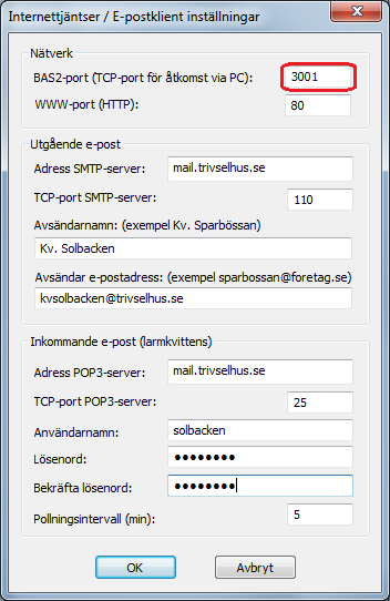 Konfigureringsmanual BAS2 styr Sidan 109 Appendix M BAS2 Styr Konfigureringsmanual ver 7.1.doc- Rev 4, 091008 Denna information är giltig för BAS2 Styr 6.8-7.