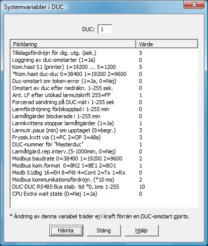 Sidan 83 ( 164) Appendix B BAS2 Styr Konfigureringsmanual ver 7.1.doc- Rev 1, 111010 Denna information är giltig för BAS2 Styr ver 7.