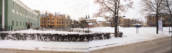 Fotopunkt 2: Vaksala torg från öster. Kv Gerd i fonden.