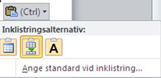 snabbt kunna bedöma hur resultatet blir innan du klistrar in.