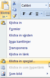 Formel med referens till cell B5 i annat dokument (här Budget.xlsx): =[Budget.xlsx]Totalt!$B$5*10% $-tecknen betyder att referensen är absolut sker med automatik i detta fall.