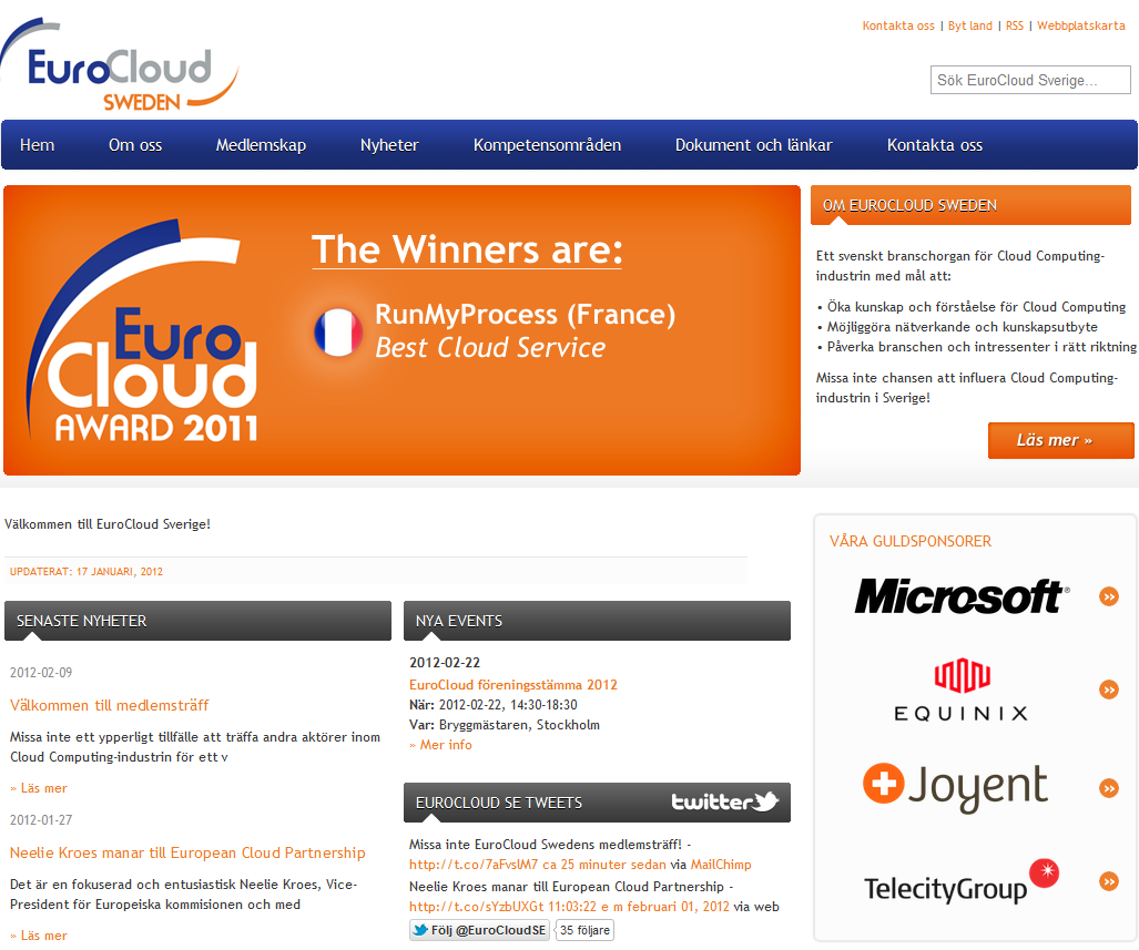 EuroCloud Sweden Branschorgan för företag som levererar molntjänster