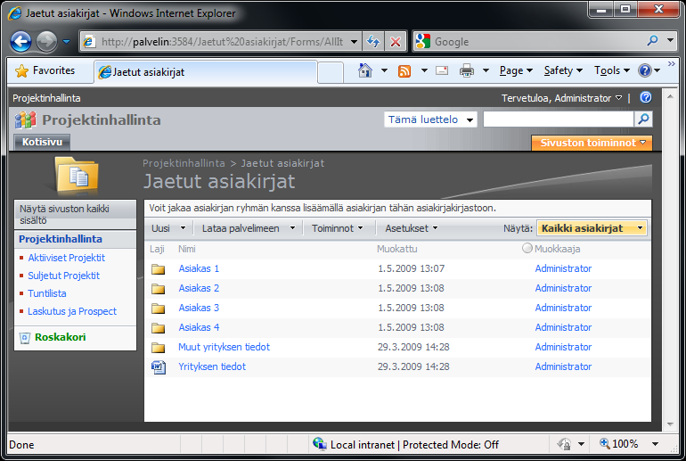 SharePoint är också kopplad till Microsoft Office så att man t.ex. kan redigera Excel- och Word-filer direkt med bläddraren.