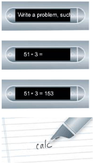 Använd snabbkommandon 4. Tryck snabbt två gånger i mitten av ett Nav Plus. 5. Din smartpen uppmanar dig till att skriva ett matematiskt tal. 6.