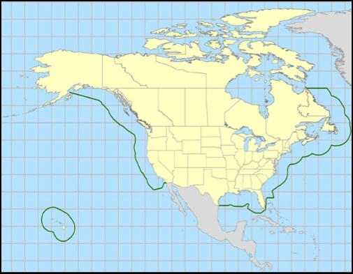 Figur 1 Geografisk avgränsning för IMO:s reglering av svavelutsläpp för sjöfart (SECA-området) Källa: Skogsindustrierna Figur 2