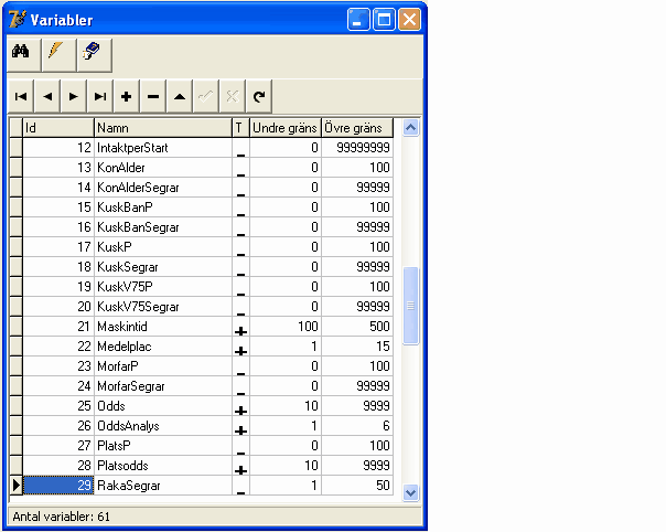 Register 7.5.4 198 Resväg Avstånd mellan hästens hemmabana och aktuell tävlingsbana sker med hjälp av ett tabellverk som är inlagt i programmet. Detta ger korrekt avstånd mellan travbanor i Sverige.