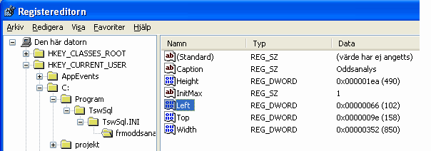 Program 18 Lägg märke till att alla bilder i programmet kommer upp på bildskärmen i den position där du senast hade bilden placerad. Detta sköts via registret i Windows.