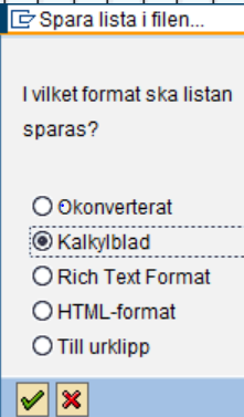 3 - Kalendarium Man kan också välja förhandsgranska för att komma till ett annat utdata-utseende där sorteringsmöjligheter