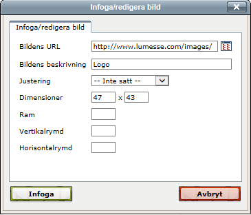 Infoga en bild i HTML formaterad e-post: 1. Klicka på knappen Redigera till vänster om den svarsbrevsmall som du vill redigera. 2.