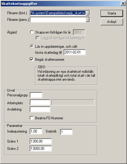 HANDBOK pedago l ö n 146 sin information för år 2001 rekommenderar skattestyrelsen inte företag med mindre än 50 anställda att begära uppgifterna per fil.