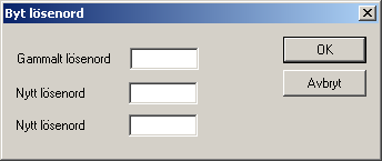 INTRODUKTION 15 Byte av lösenord Lösenordet är globalt för hela Pedago Lön -installationen, och kan endast ändras av någon som känner till det gamla lösenordet.