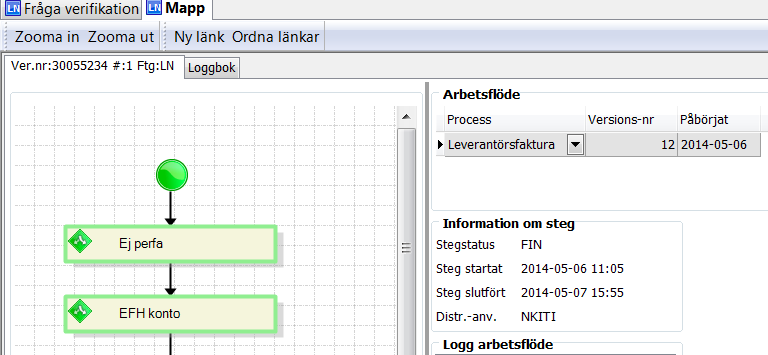 Vill du se detaljer för leverantörsfakturorna kan du göra detta genom att expandera via piltangentern i översta menyraden.