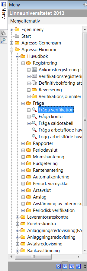 3 Arbetsmiljö för Smart Client 3.1 Menyruta Menyrutan har centraliserad navigering och liknande utseende och beteende som navigationsrutan i Microsoft Outlook.