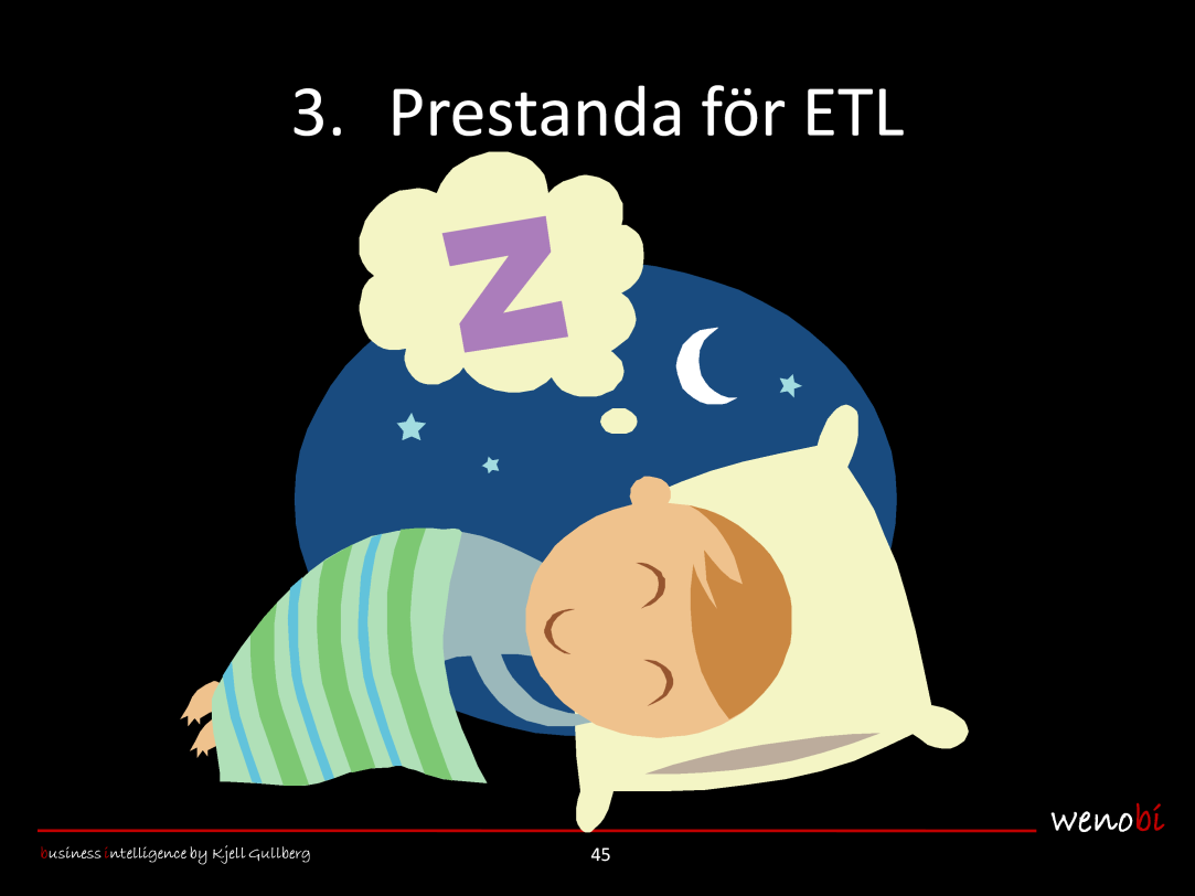 ETL-processen i ett datalager innebär alltså att data laddas från källsystemen, via en staging area och eventuellt ett EDW till data marts, och slutligen eventuellt till OLAPkuber (eller OLAP i