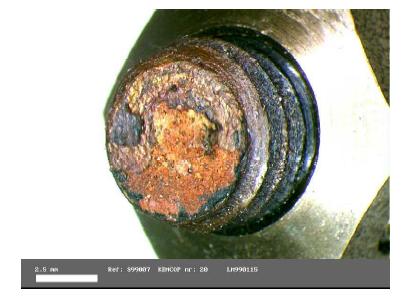 Figur 8.4.4 Noggrann mätning av metallförlust relativt en definierad ursprunglig yta [13]. Accurate Measure of Metal Loss Relative to an Original Surface Datum [13]. 8.4.3.2 KEMCOPS-KEMA:s korrosionssonder Sonderna (Figur 8.