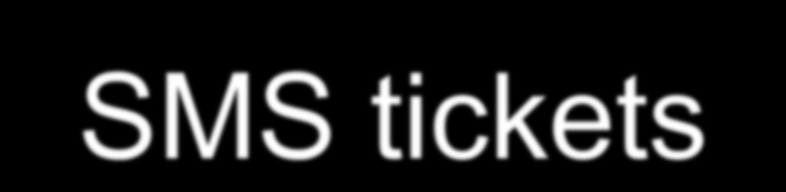 SMS tickets Consumers Consumers Mobile service Mobile operators