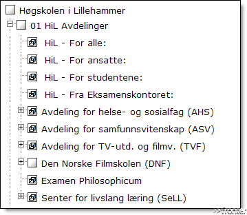 Korridor/rumstruktur Högre utbildning Här ser vi de enskilda avdelningarna samt några korridorer: Vi får en översikt över