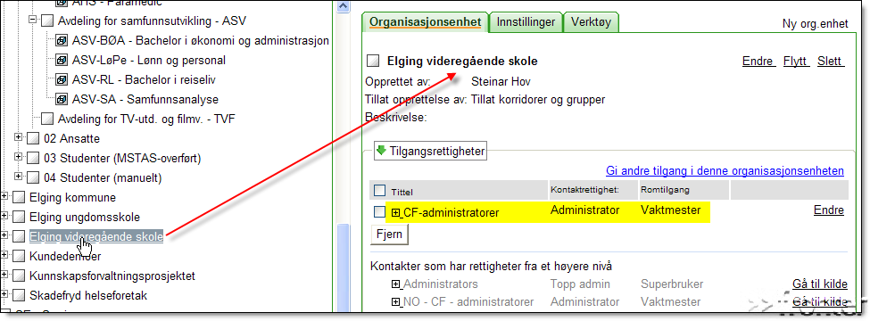 Rättigheter i korridorer För en kommun etc. skapas det i regel lokala administratörer för de enskilda skolorna.