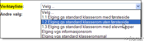 Om man väljer Personligt verktygspaket kommer det att bli tillgängligt för användarna: Men om man väljer Verktygspaket i rum blir detta tillgängligt då man skapar ett rum: Personligt verktygspaket