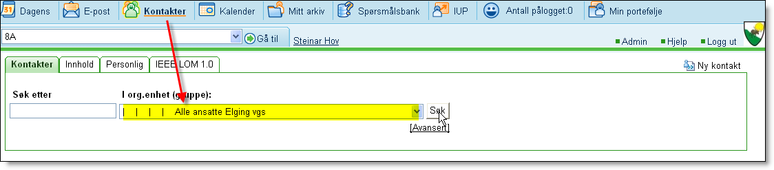 Här väljs vilken layout man vill ha: När man har sparat mallanvändaren söker vi