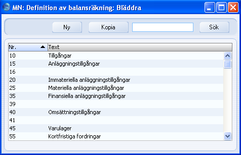 Kapitel 10: Rapporter - Balansräkning Balansräkning Balansräkningen visar företagets tillgångar, skulder och egna kapitalet, vid en given tidpunkt.