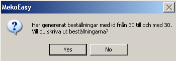 Bekräfta med Ja i nästa dialogbox.