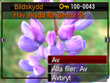 Val av bilder för utskrift (DPOF utskrift) Atgärder [p] (uppspelning) * Stillbild * [MENU] * Fliken PLAY * DPOF utskrift Se sidan 117 för närmare detaljer.