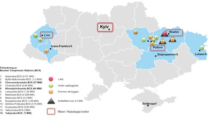 2 Investment Thesis Köp argument: Misen Energy AB dominerar den privata gasproduktionssektorn i Ukraina med 72 % marknadsandelar.