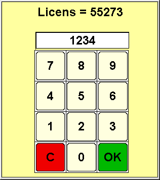 88/ Förläng den årliga licensen Varje år är du tvungen att förlänga din programlicens. Detta görs genom att du knappar in en sifferkod.