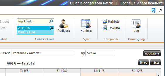 11.2.5.3 TA BORT EN GRUPP MED LÄRARE För att ta bort en vy (grupp) med lärare, välj gruppen i Välj vy. Klicka på ta bort. 11.2.6 MAXIMERA SCHEMAT Det finns en liten knapp uppe till höger,, under Ändra lösenord, där man kan välja att maximera schemat till fullskärm.