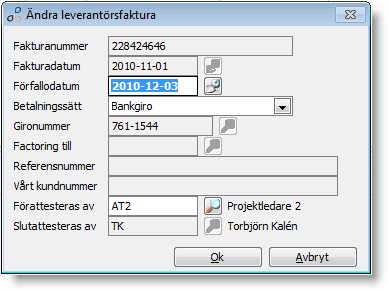 Genm att klicka på knappen uppdatera alternativt tangenten F5 hämtas de fakturr sm matchar urvalet. Från EDI. Genm att kryssa in denna ruta kan man välja att bara visa fakturr sm inkmmit via EDI.