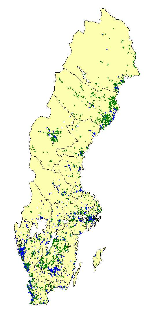 Enligt årets (2011) kartläggning av PTS var det fyra kommuner i Sverige som saknade tillgång till fiber. Den kommun som hade störst tillgång till fiber i sina nät var Sundbybergs kommun.